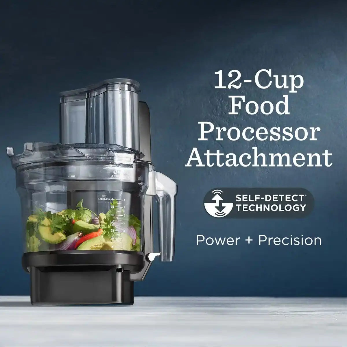 12-Cup Food Processor Attachment with SELF-DETECT®